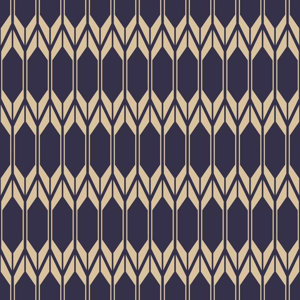 chevron ethnique contemporain de couleur bleu et or, chevrons, arrière-plan harmonieux de forme géométrique hexagonale. utilisation pour le tissu, le textile, les éléments de décoration intérieure, le rembourrage, l'emballage. vecteur