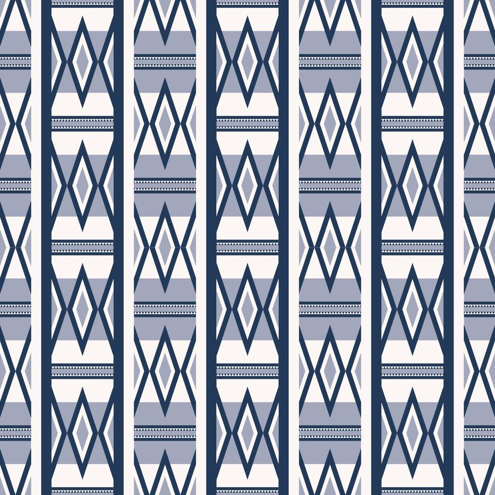 rayures de couleur bleue tribale ethnique forme géométrique aztèque africaine sans soudure de fond. utilisation pour le tissu, le textile, les éléments de décoration intérieure, le rembourrage, l'emballage. vecteur