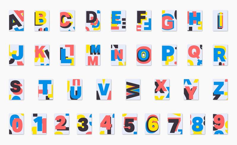 Conception de polices d&#39;affiches alphabet vecteur