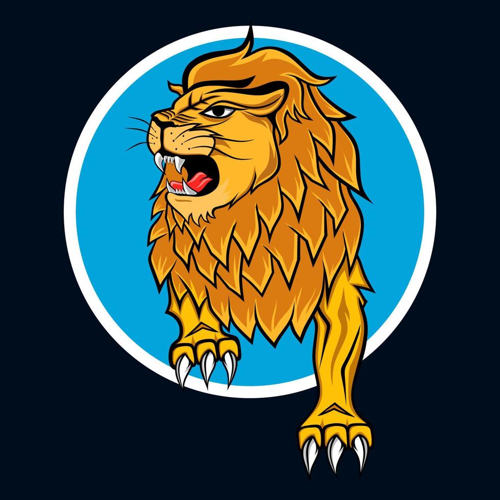 vecteur de lion pour la création de logo e-sport