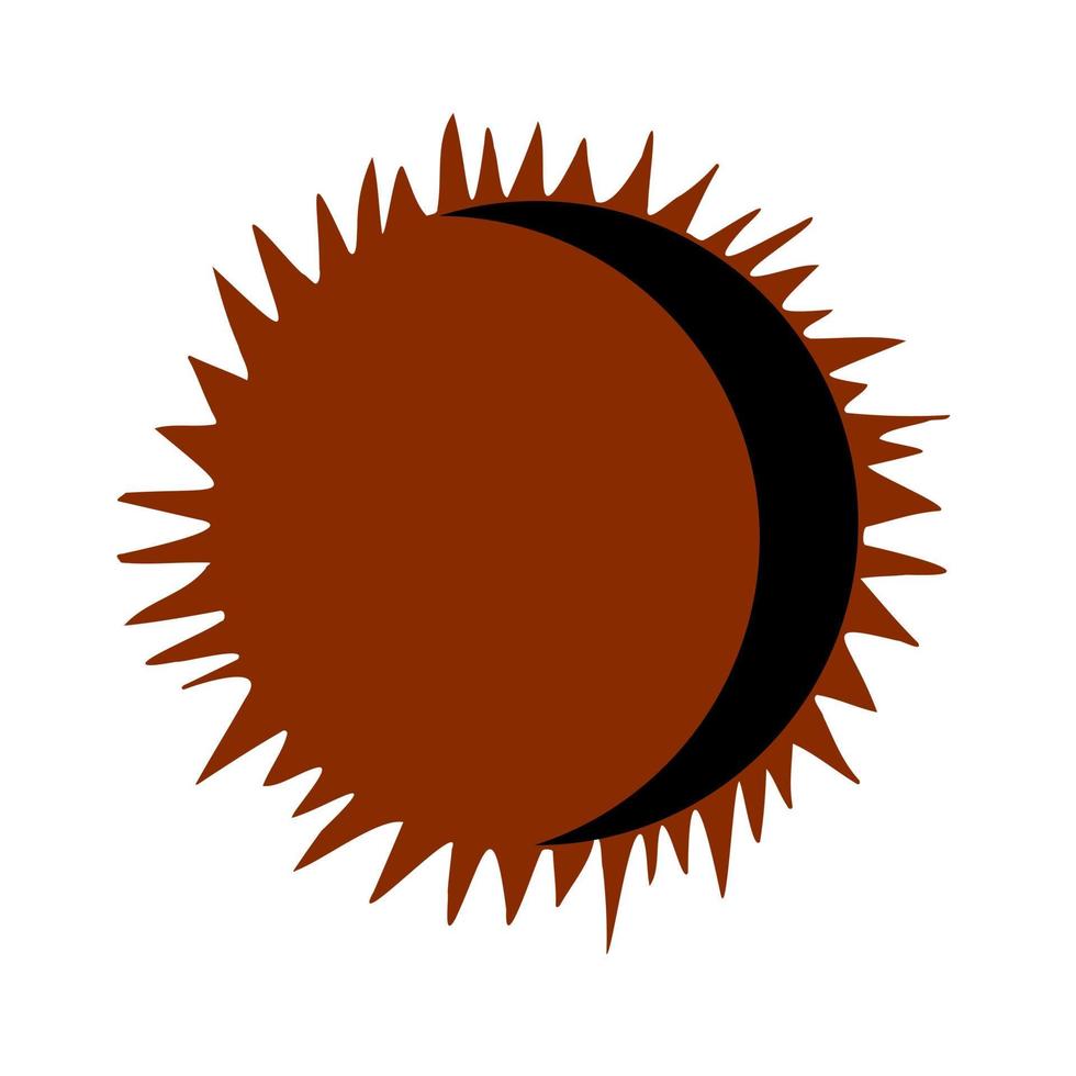 éclipse solaire, vecteur. vecteur