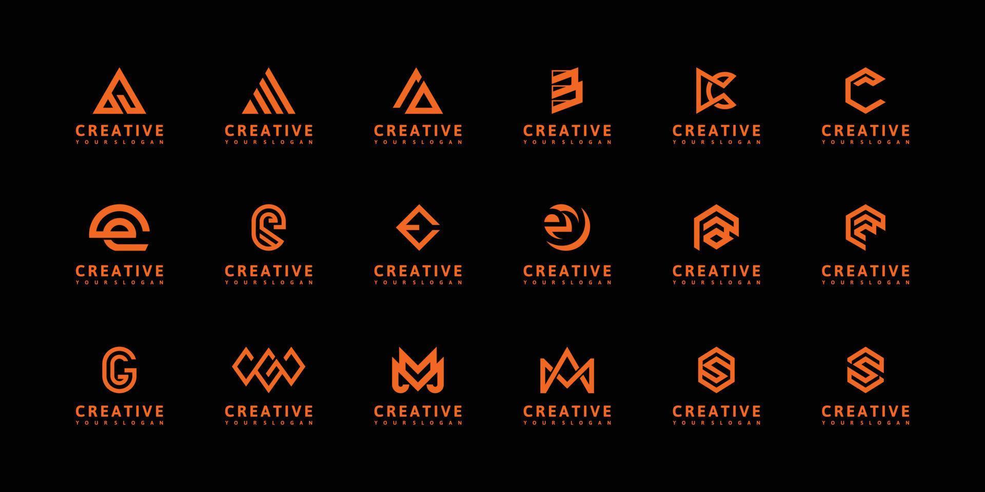 ensemble de création de logo abstrait az.monogram initial, icônes pour les entreprises de luxe vecteur
