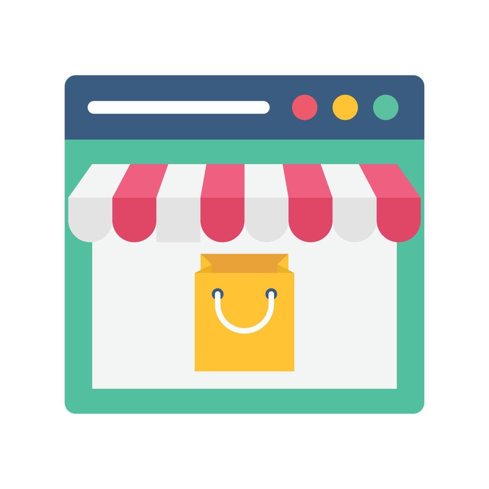 icône vectorielle de magasinage en ligne qui convient au travail commercial et la modifie ou la modifie facilement vecteur