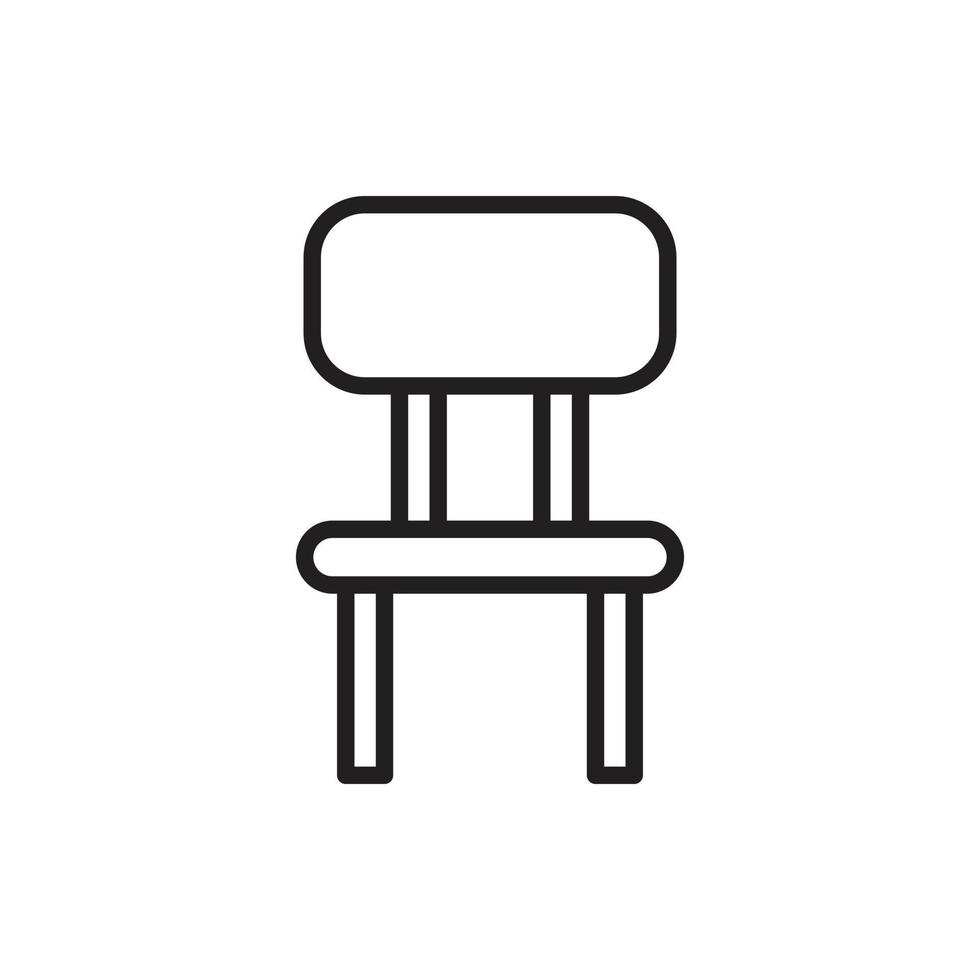 chaise en bois pour ressource graphique de site Web, présentation, symbole vecteur