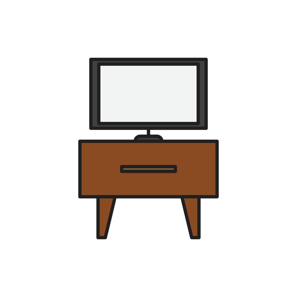 vecteur de meubles de placard de télévision modifiable pour la présentation de l'icône du site Web