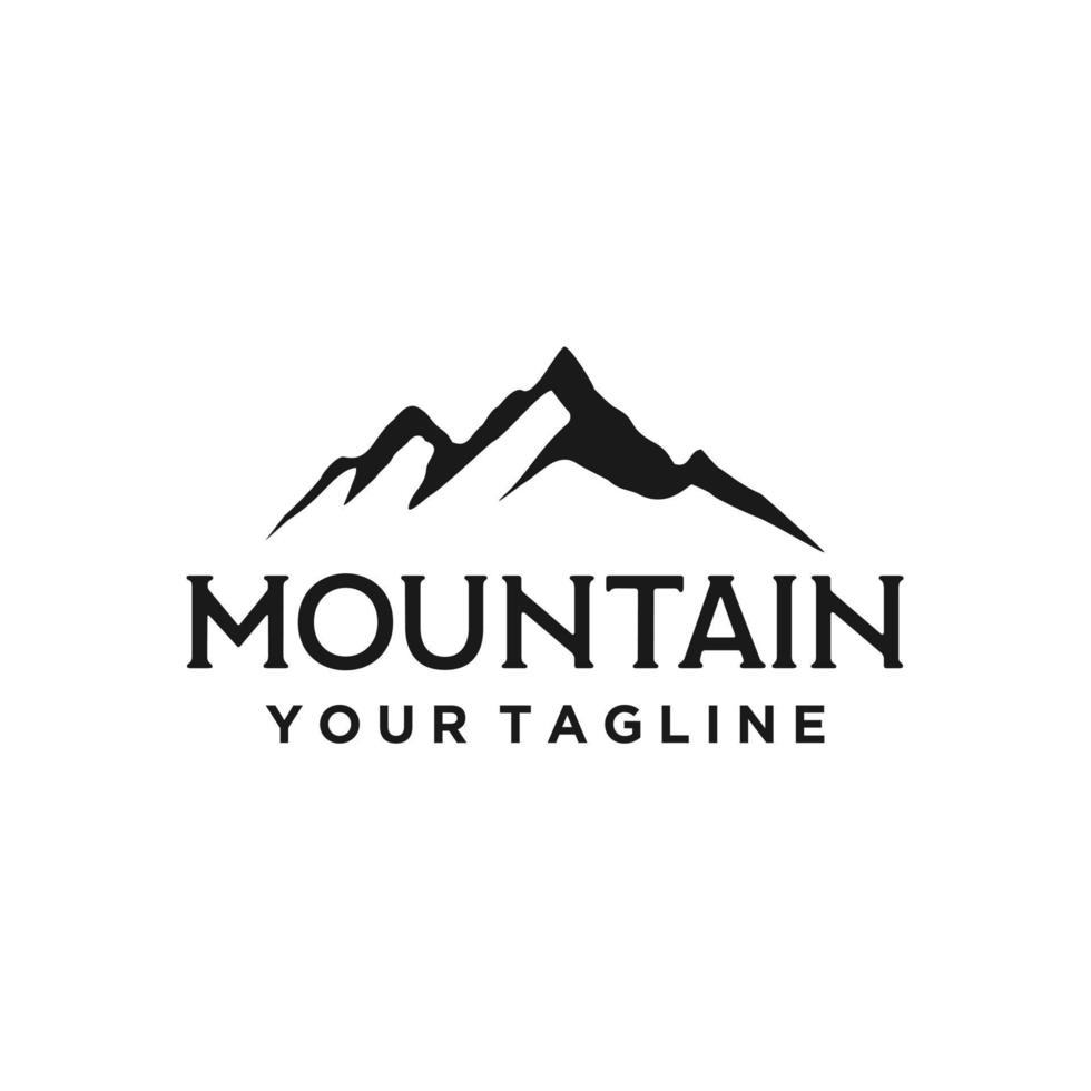 conception de signe de logo de montagne vecteur