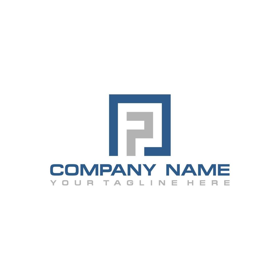 création de signe de logo initial fp pour votre entreprise vecteur