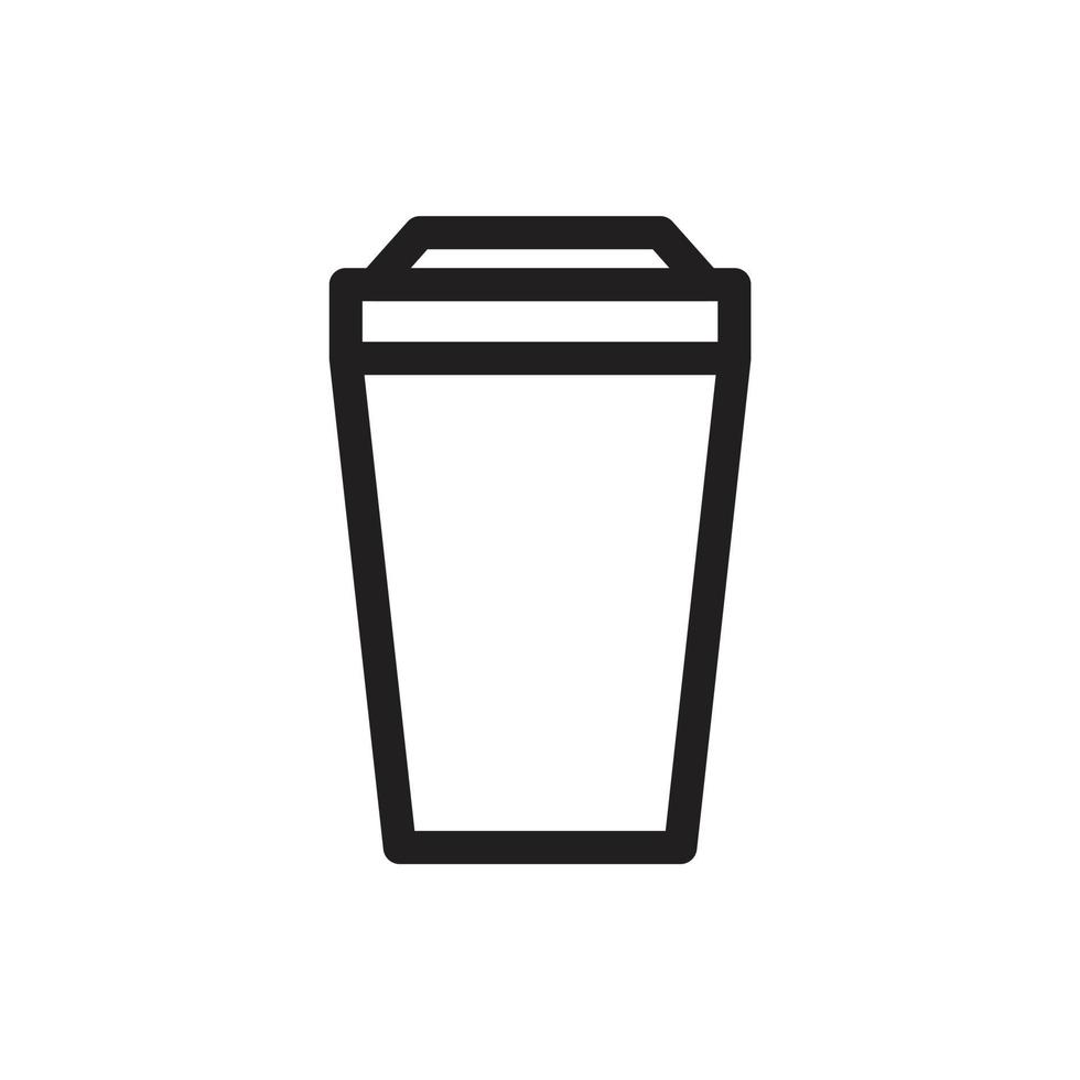 icône de tasse de café en plastique pour site Web, symbole de présentation vecteur