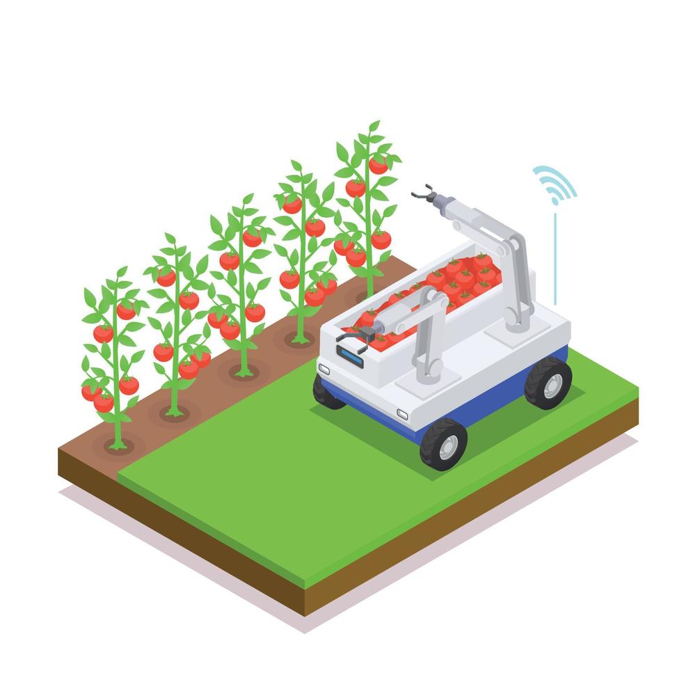 agriculture composition de l'agriculture intelligente vecteur