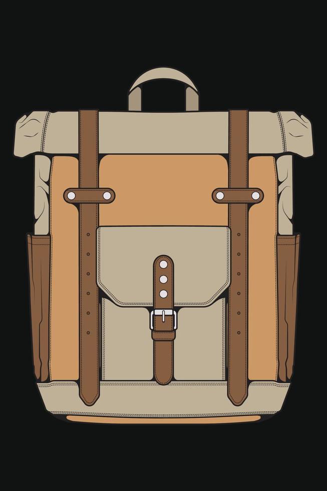 sacs à dos colorés de vecteur. sacs à dos pour écoliers, étudiants, voyageurs et touristes. retour à l'école sac à dos illustrations vectorielles plates isolées sur blanc. vecteur