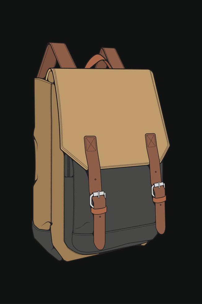 sacs à dos colorés de vecteur. sacs à dos pour écoliers, étudiants, voyageurs et touristes. retour à l'école sac à dos illustrations vectorielles plates isolées sur blanc. vecteur