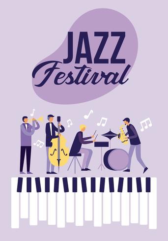 Affiche du festival de jazz vecteur