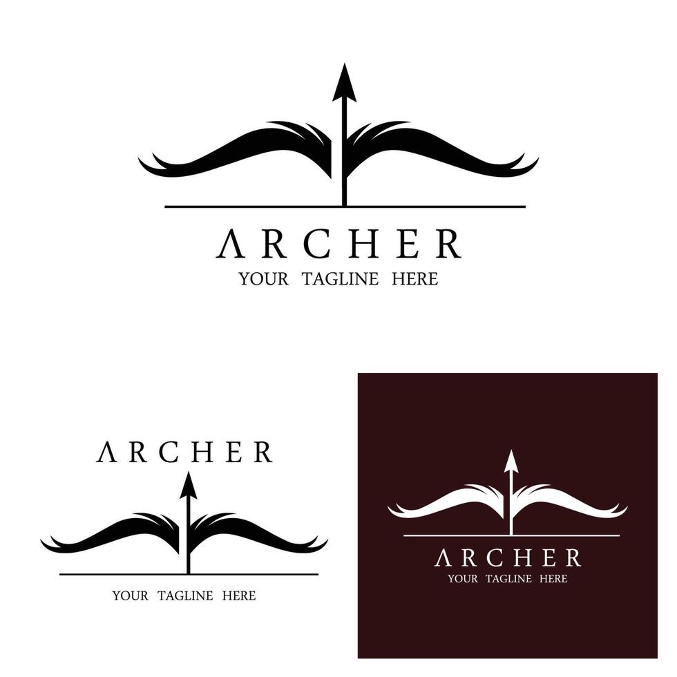 silhouette athena minerva avec logo royal archer vecteur