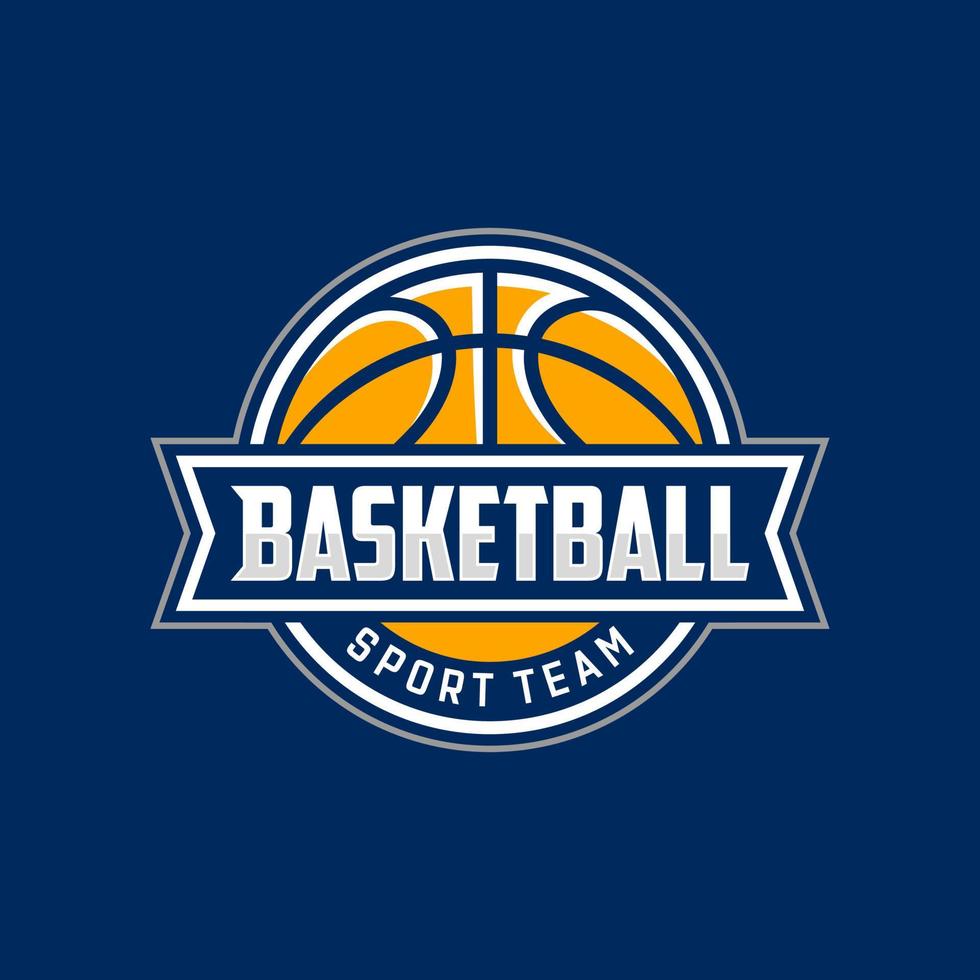 modèle vectoriel de conception de logo de club de basket-ball