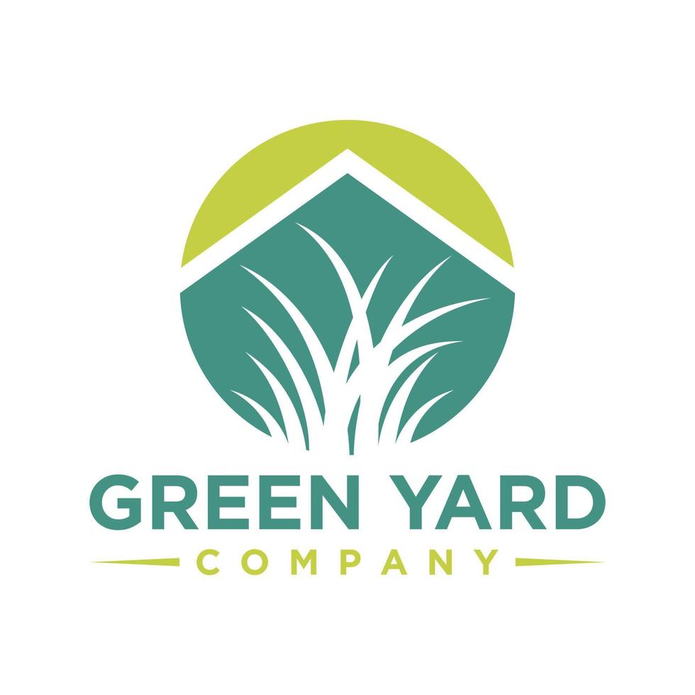 logo d'entretien des pelouses. modèle vectoriel de logo de services de pelouse