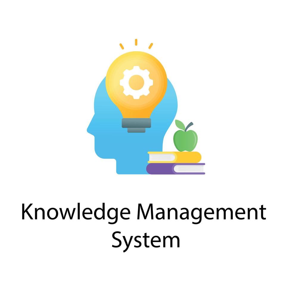 vecteur de gradient plat moderne du système de gestion des connaissances