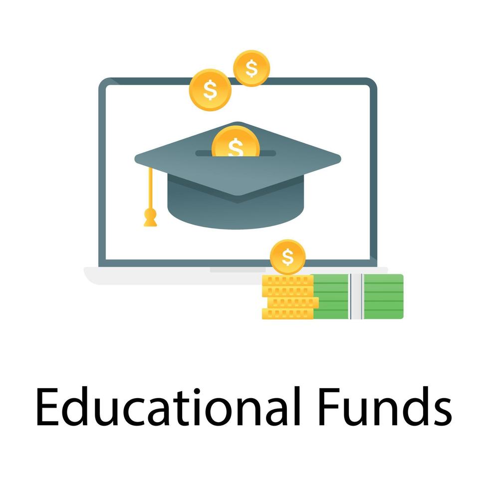 vecteur modifiable de fonds d'études, prêt étudiant
