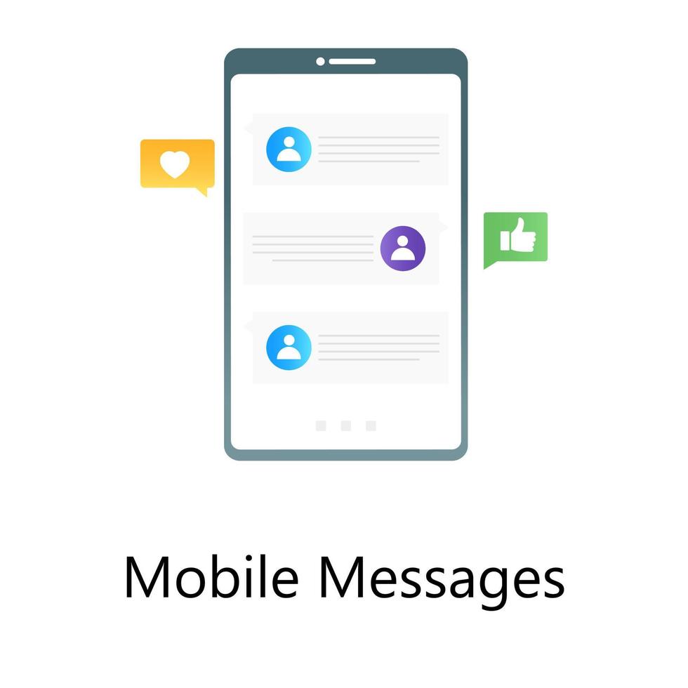 application de textos, vecteur de gradient de message mobile