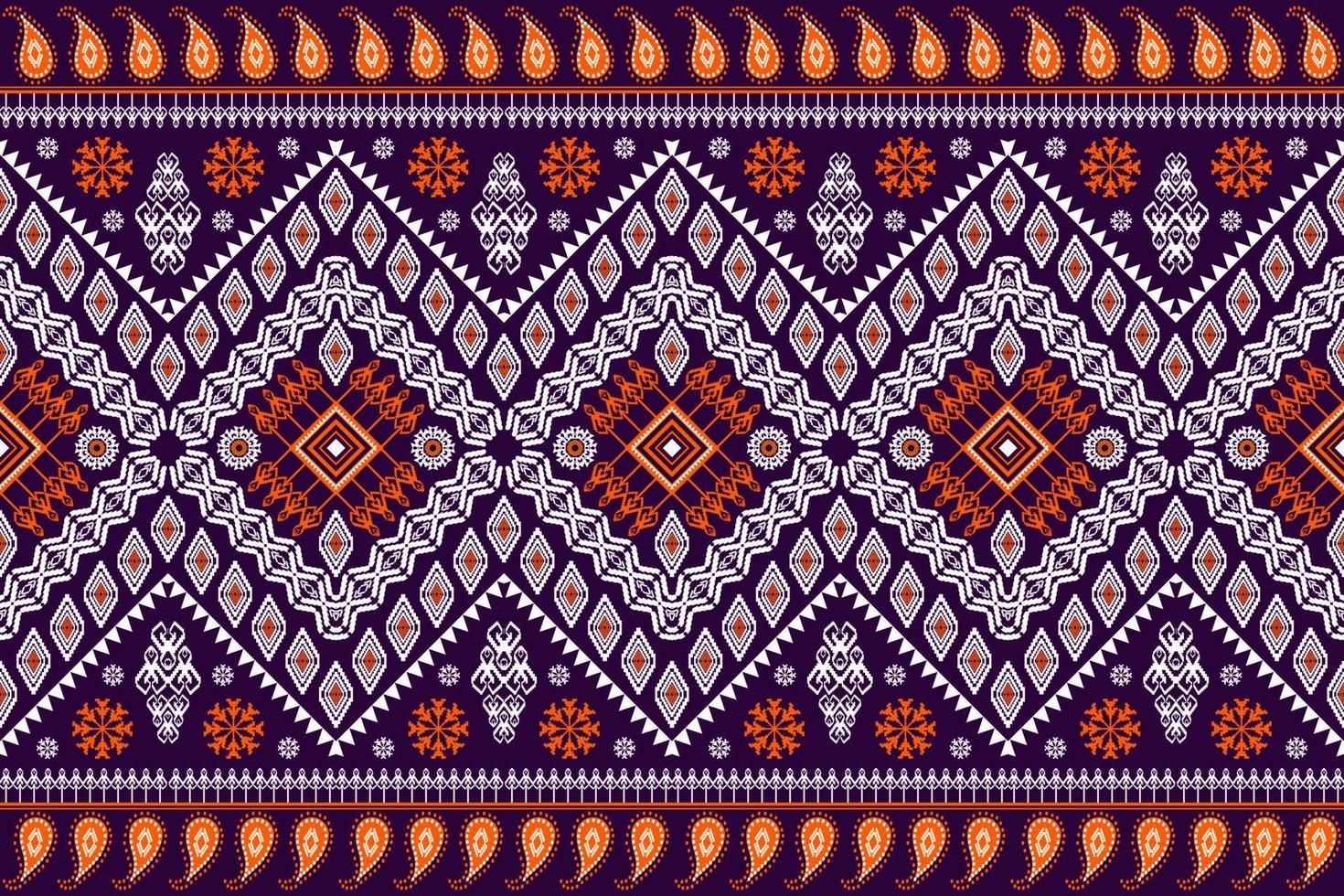 motif traditionnel oriental ethnique géométrique.figure style de broderie tribale.design pour papier peint, vêtements, emballage, tissu, illustration vectorielle vecteur