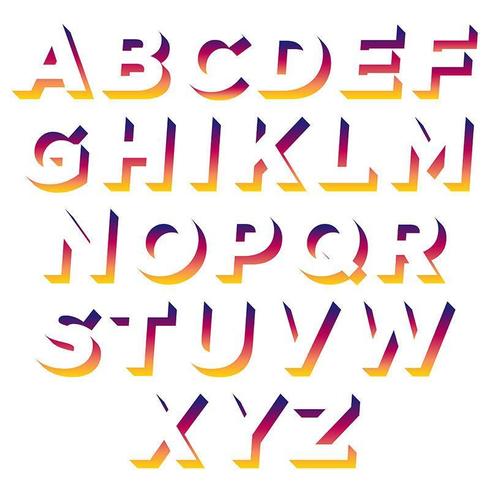 Typographie d&#39;ombre colorée vecteur