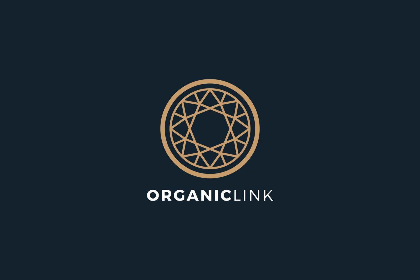 lettre o lien organique création de logo d'entreprise vecteur