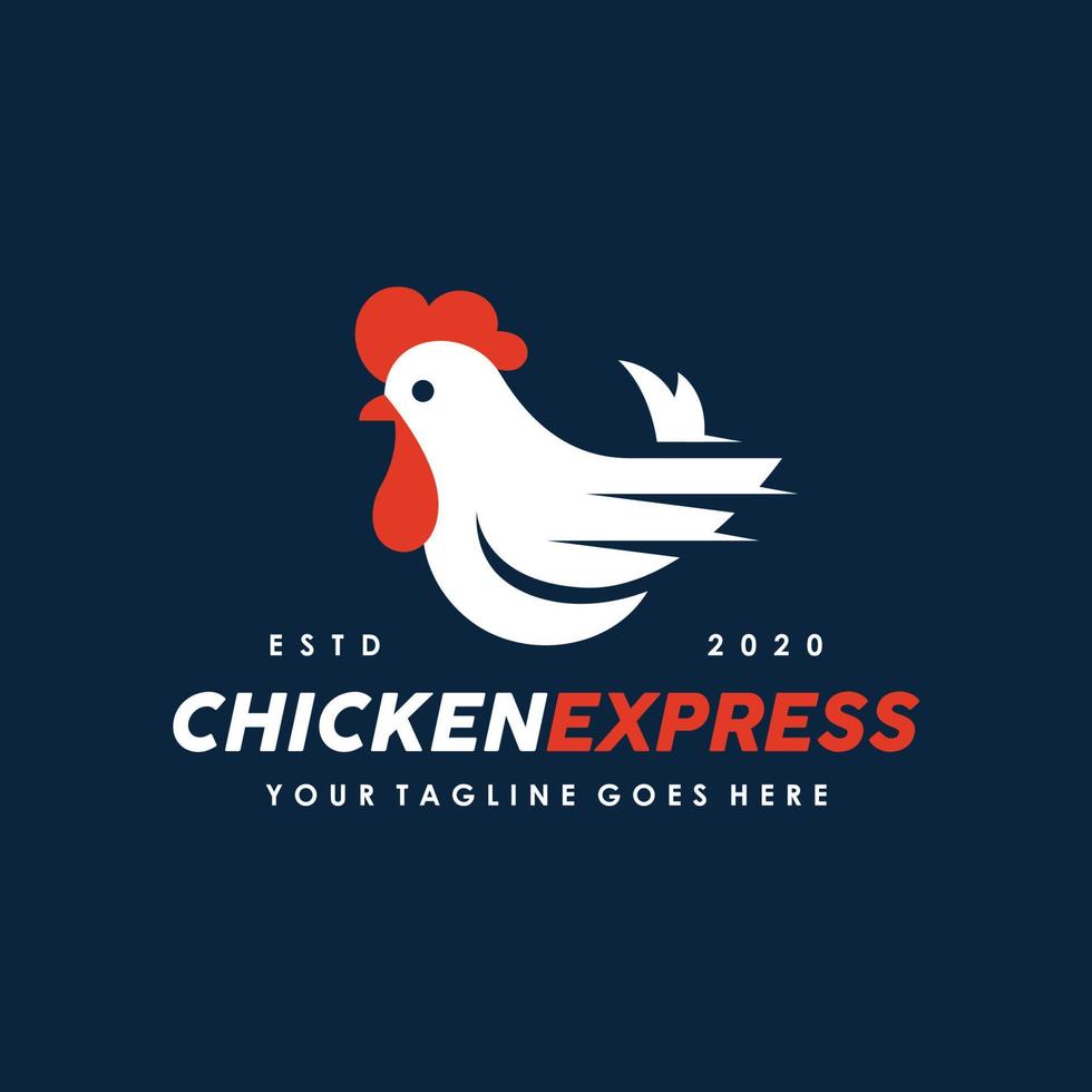 poulet, modèle de conception de logo de coq vecteur