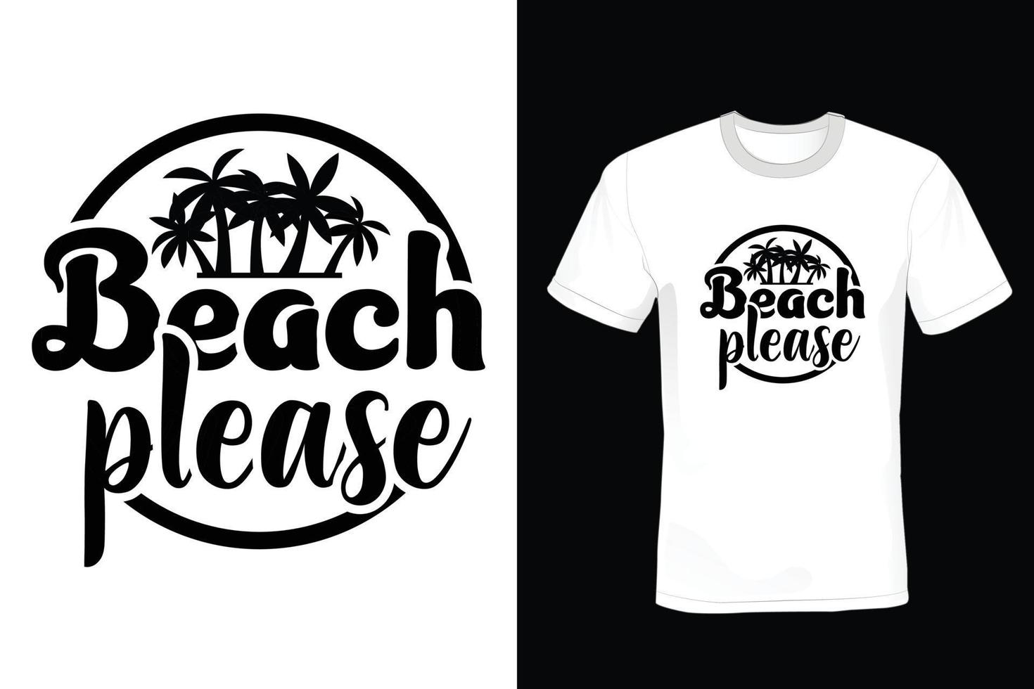 conception de t-shirt de plage, typographie, vintage vecteur