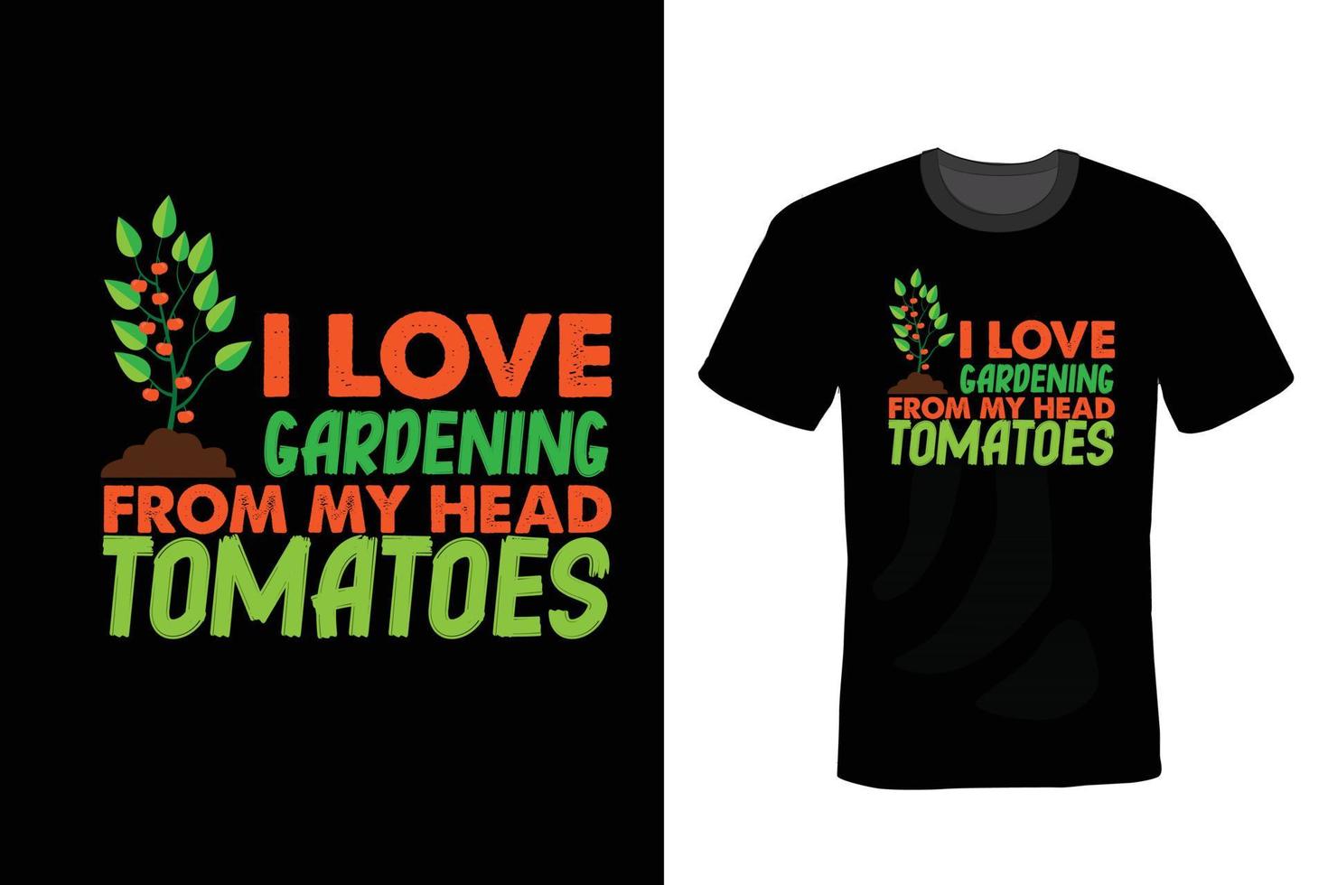 conception de t-shirt de jardin, typographie, vintage vecteur