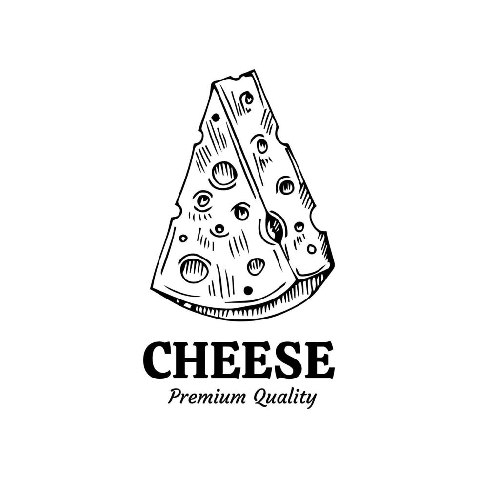joint de fromage rétro. illustration de restauration rapide vintage. création de logos. vecteur