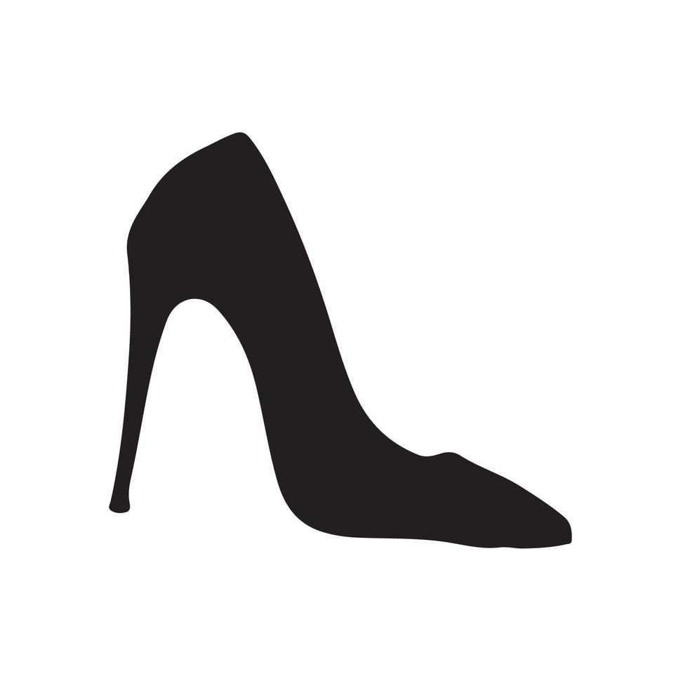 femme, scarpin, talon, silhouette vecteur