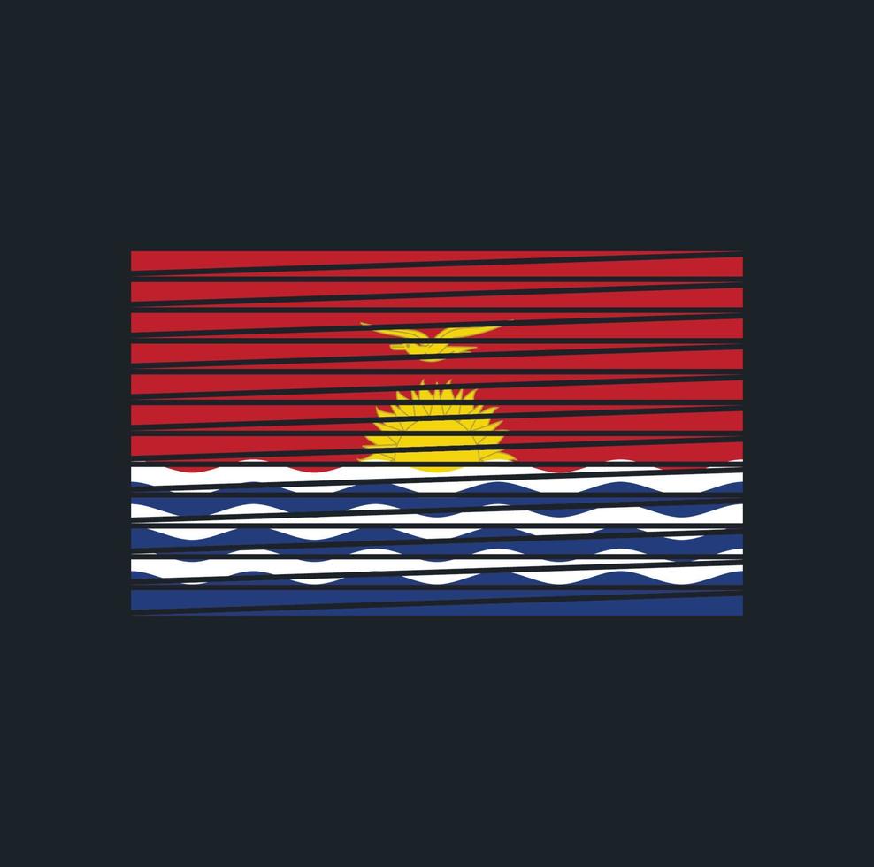 pinceau drapeau kiribati. drapeau national vecteur