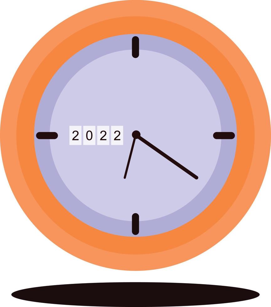 illustration vectorielle de l'icône de l'horloge de couleur orange vecteur