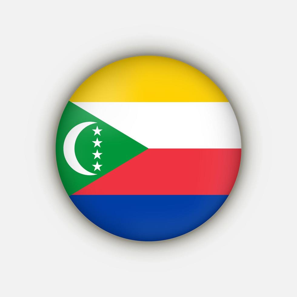 pays comores. drapeau des comores. illustration vectorielle. vecteur