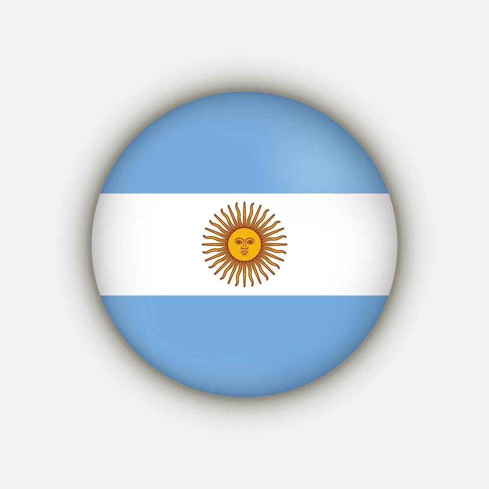 pays argentine. drapeau argentin. illustration vectorielle. vecteur