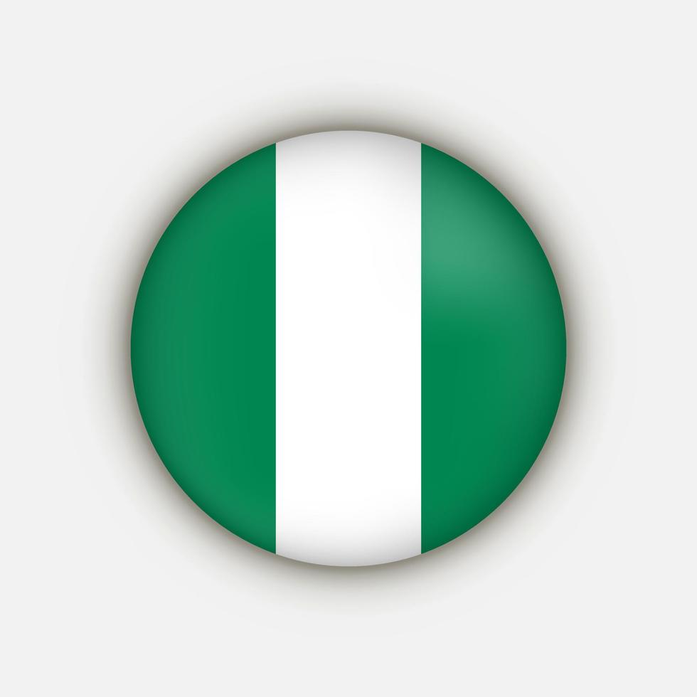 pays nigéria. drapeau nigérian. illustration vectorielle. vecteur