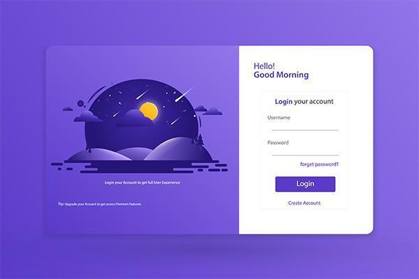 Login Form Landing Page Design Modèle Concept Illustration vectorielle vecteur