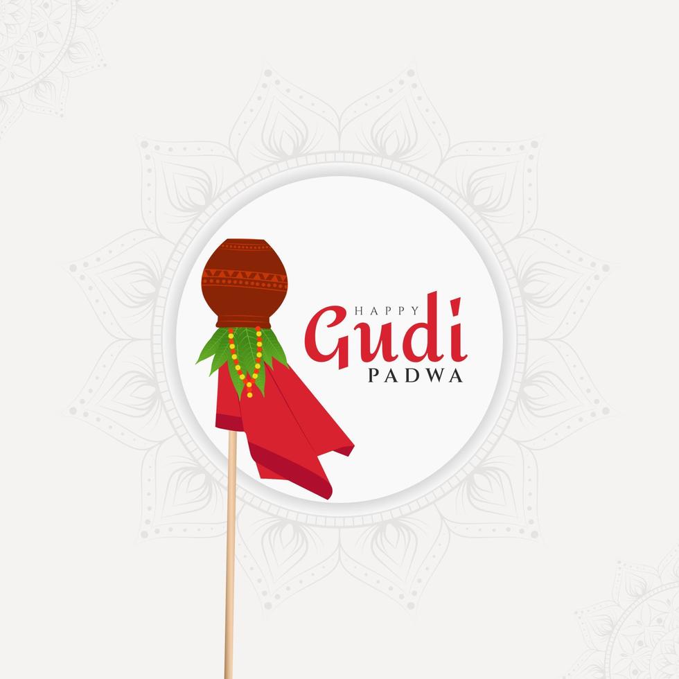 joyeux gudi padwa publication sur les réseaux sociaux vecteur