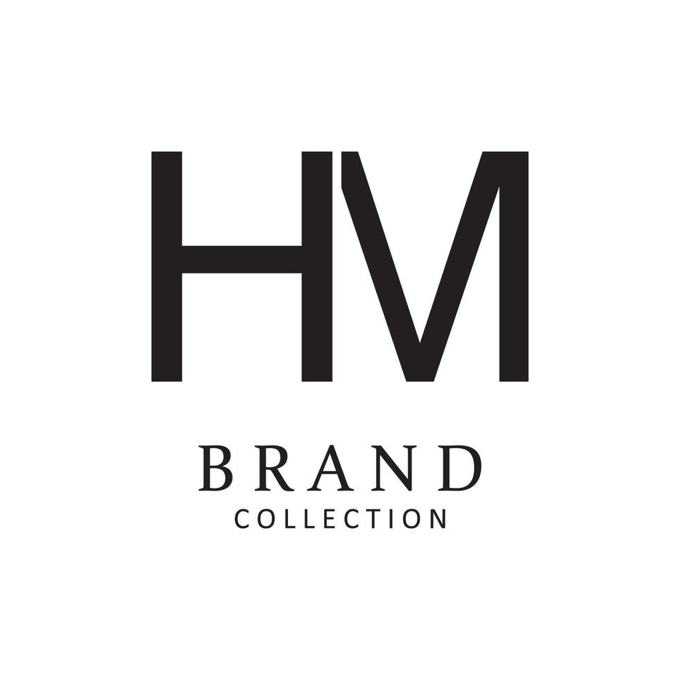 lettre hm vector logo design symbole icône emblème
