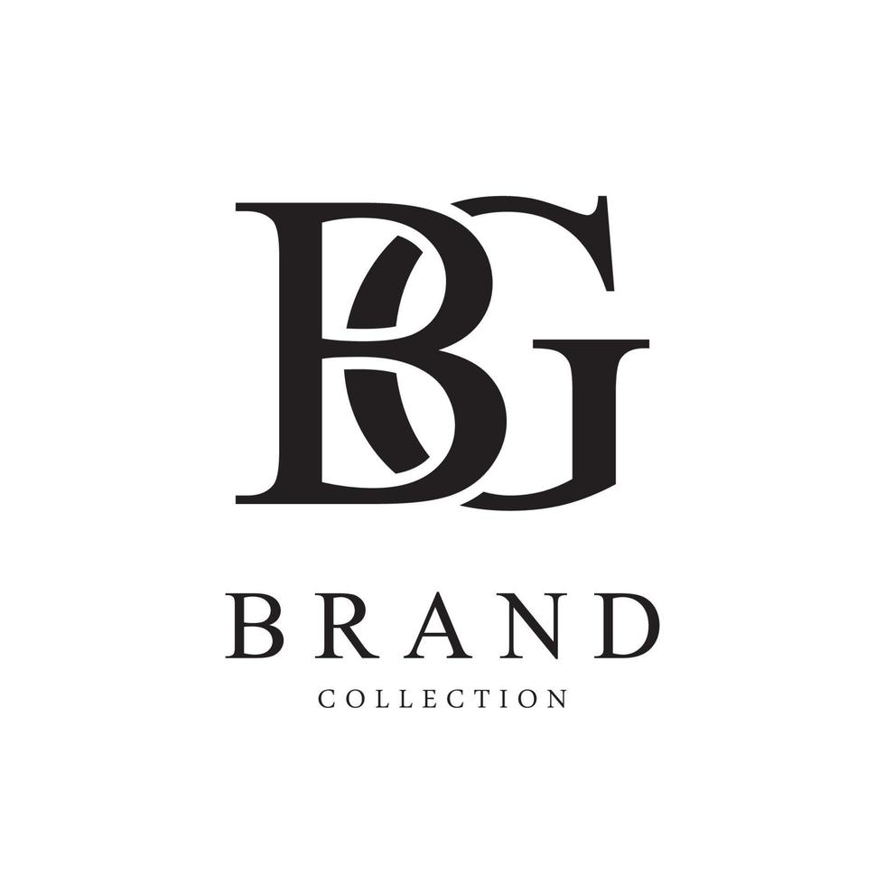 lettre bg vector logo design symbole icône emblème