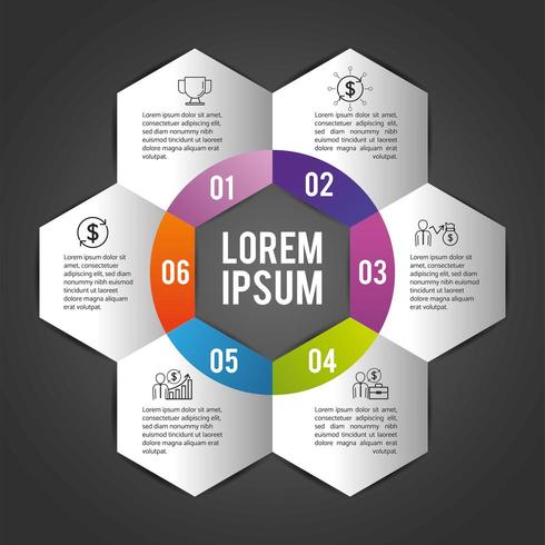 plan d&#39;affaires infographie avec lorem ipsum vecteur