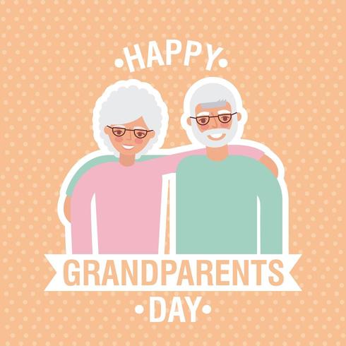 Carte de jour des grands-parents vecteur