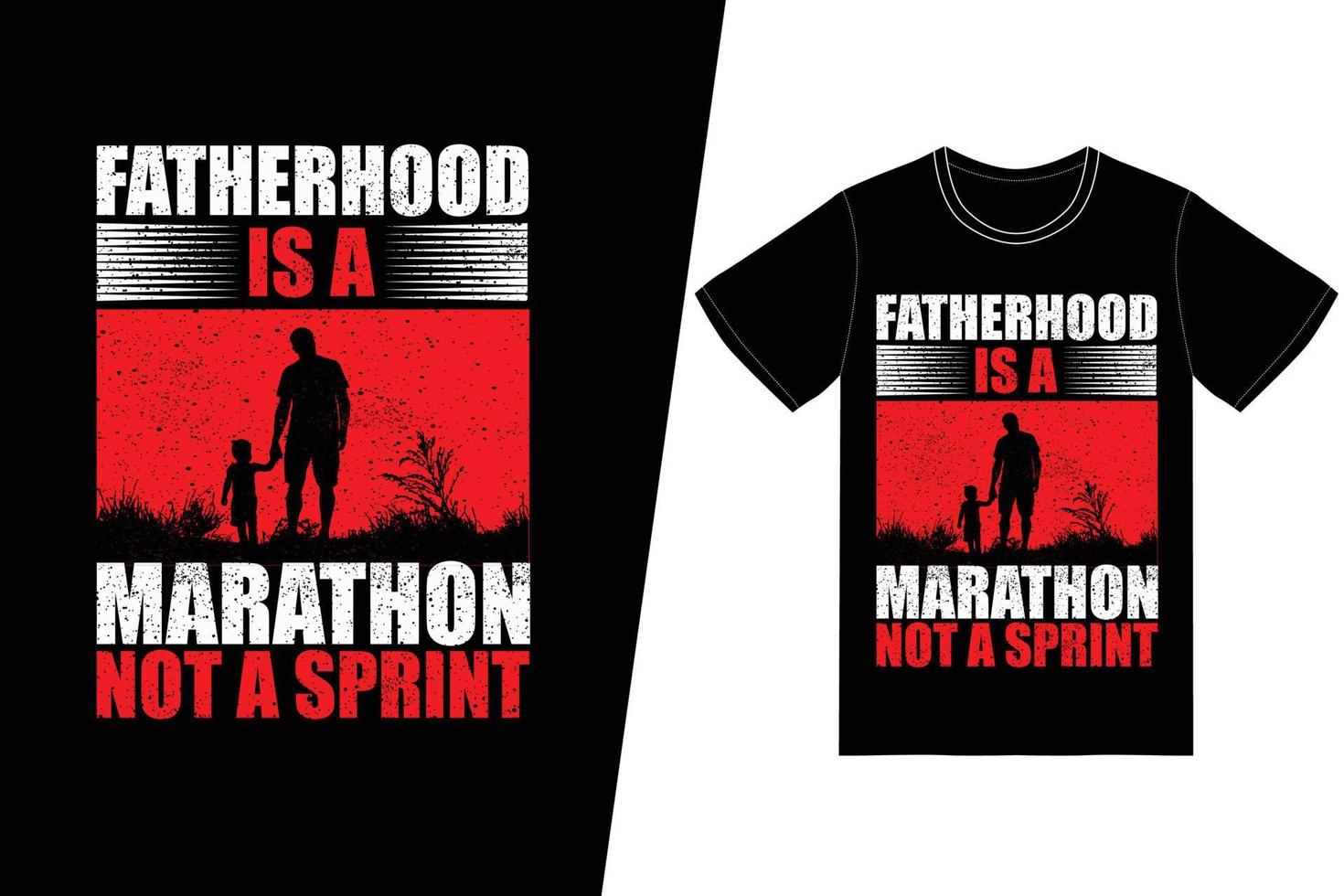 la paternité est un marathon, pas un design de t-shirt de sprint. vecteur de conception de t-shirt fête des pères. pour l'impression de t-shirts et d'autres utilisations.