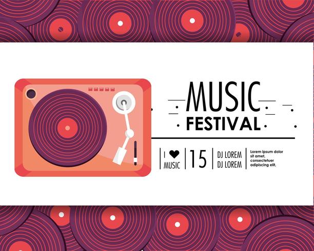 équipement de radio à la fête du festival de musique vecteur