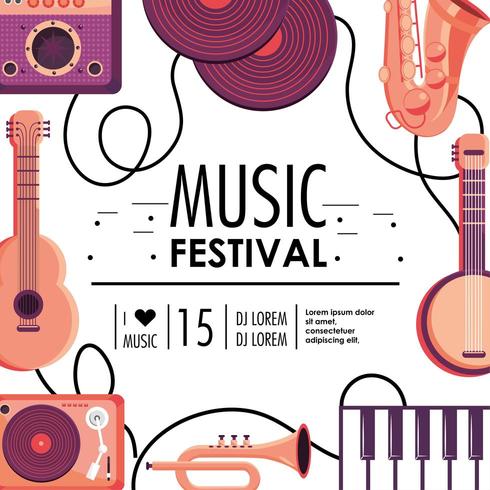festival de musique culture vecteur