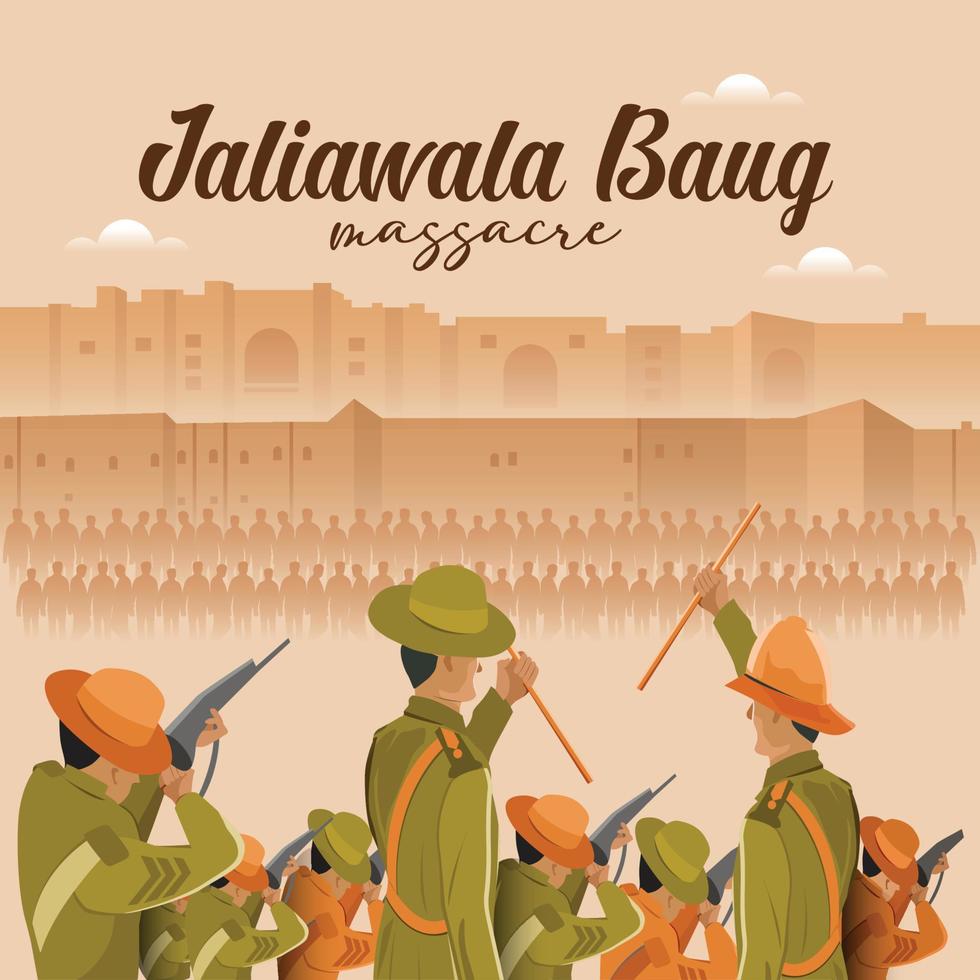 création du massacre de jallianwala bagh vecteur