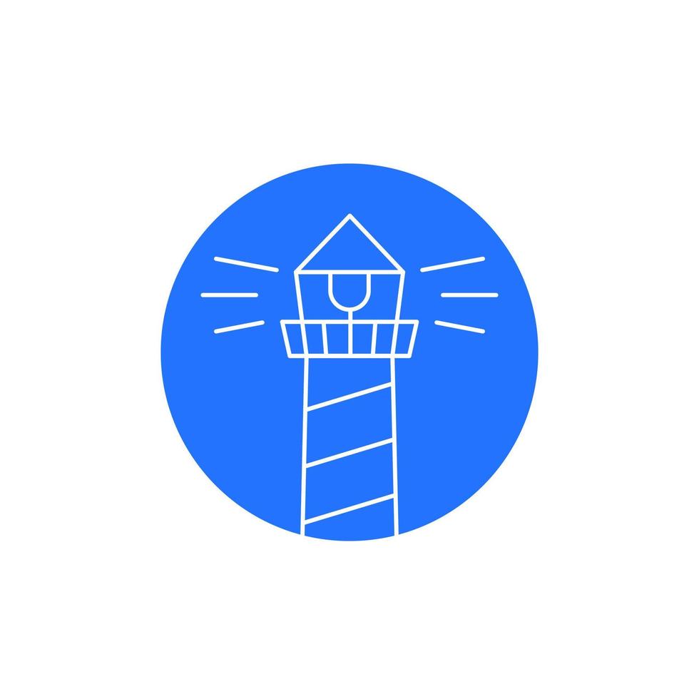 icône de phare, logo vectoriel de ligne