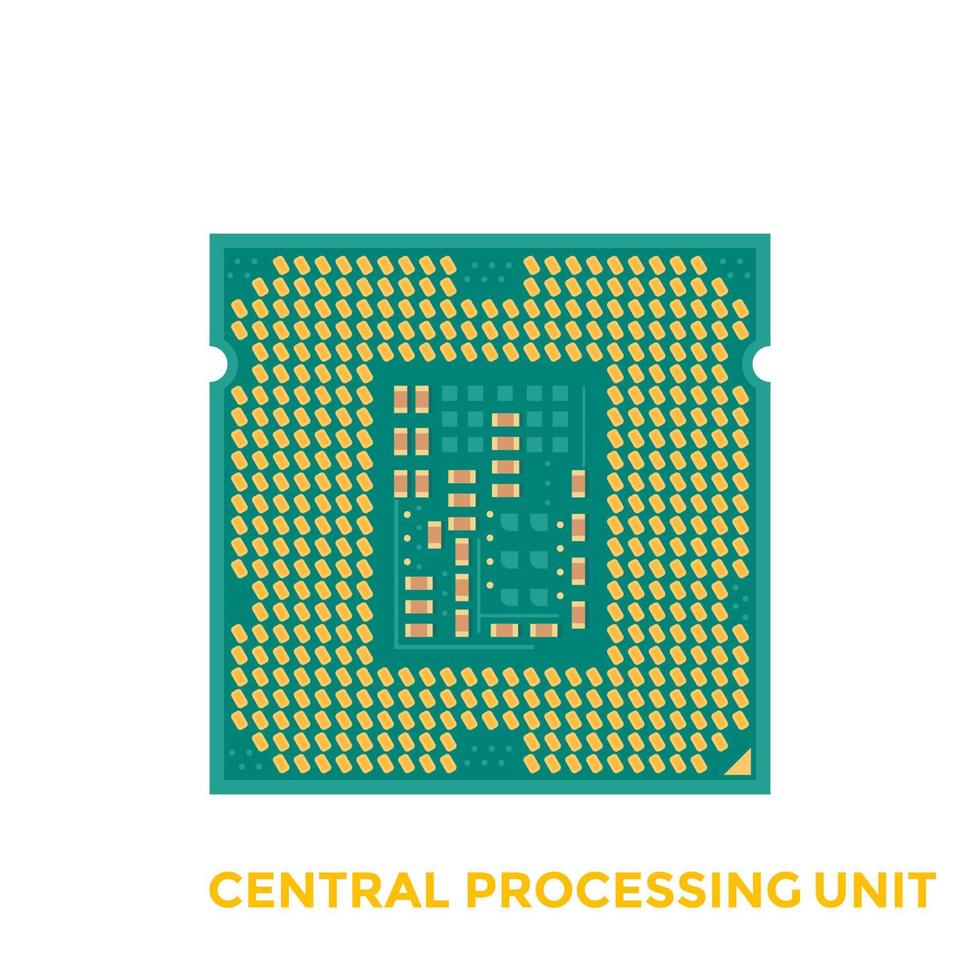 CPU, illustration vectorielle de processeur vecteur