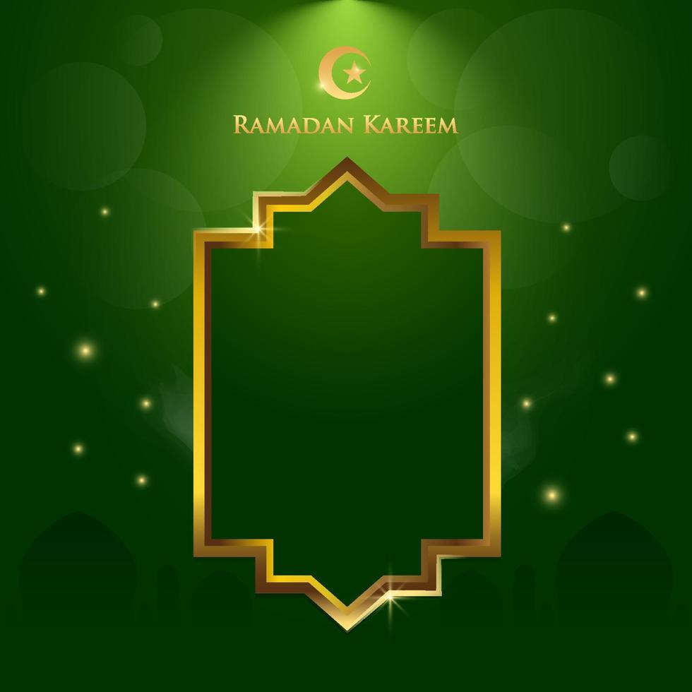 porte ou fenêtre de la mosquée de conception islamique pour l'événement de ramadan kareem et eid mubarak vecteur