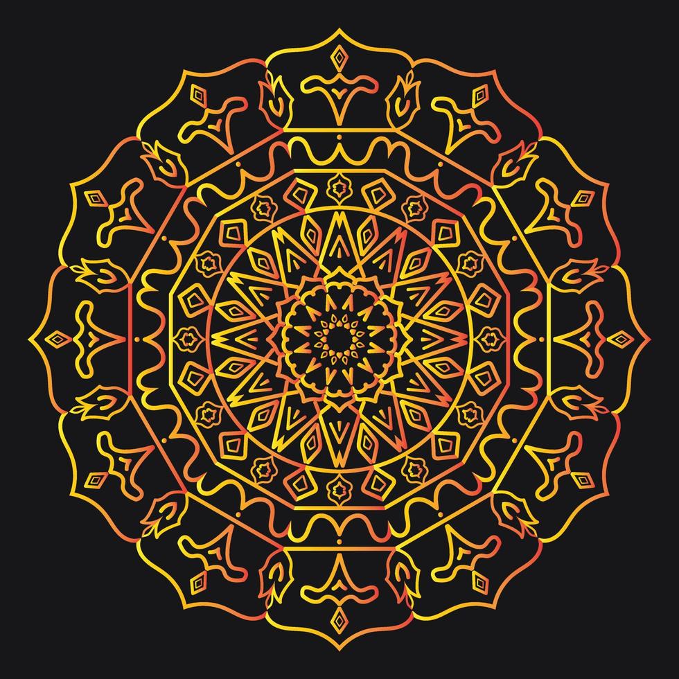 coloriages de mandala de fleurs pour les enfants vecteur