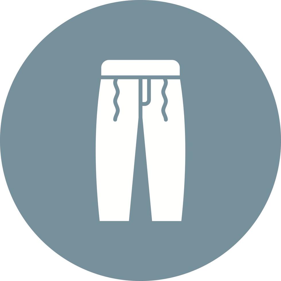 icône de fond de cercle de glyphe de pantalon vecteur